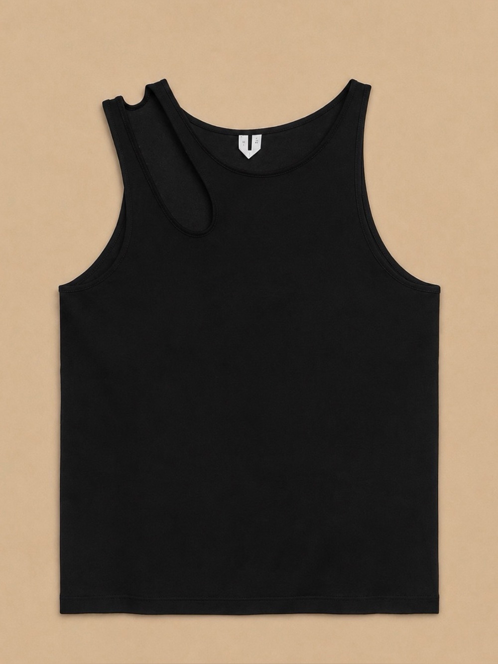 ARKET Cut-Out Tank Top‎ In Black Size L NWT